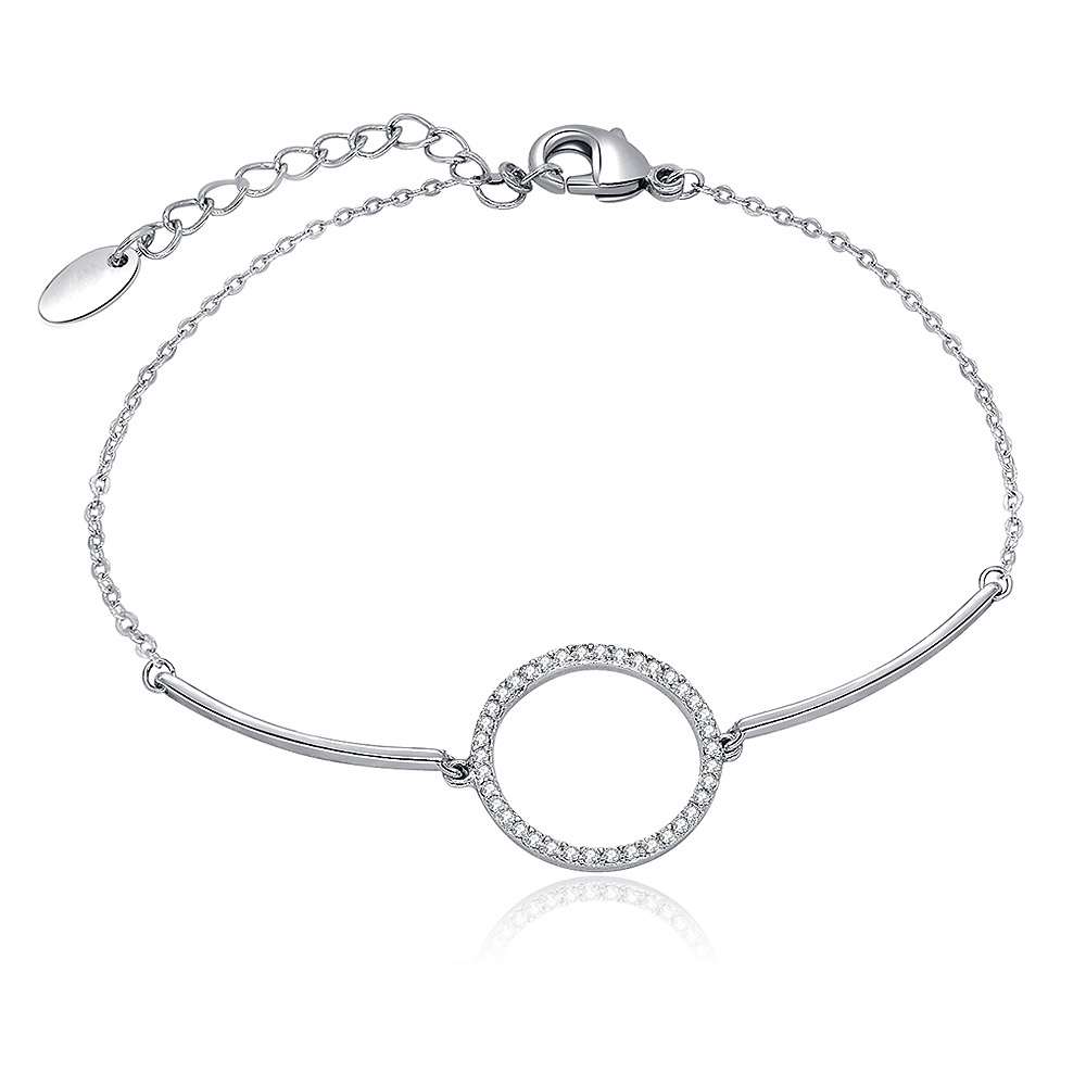 Circle Charm Bar Bracelet